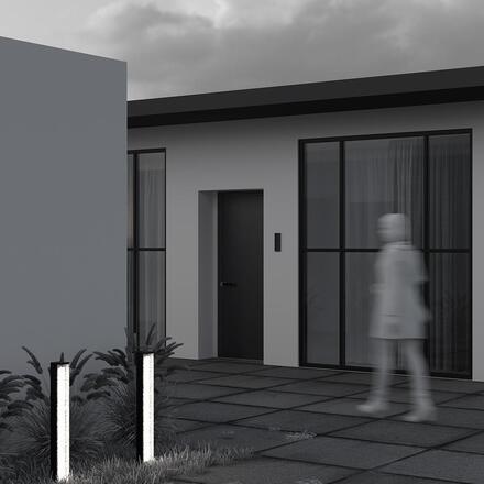 MAYTONI Venkovní stojací svítidlo Floeva 3000K 18W IP 65 O142FL-L18BK