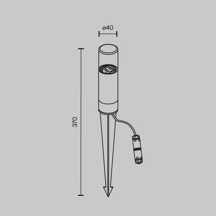 MAYTONI Venkovní svítidlo Glide G9x1 20W IP 54 O437FL-01GF