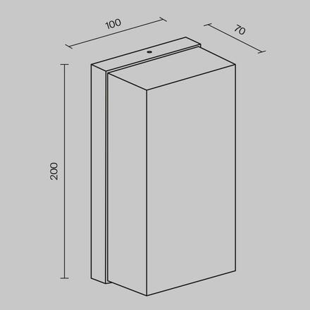 MAYTONI Nástěnné svítidlo Badd 3000K 10W IP 54 O454WL-L10GF3K