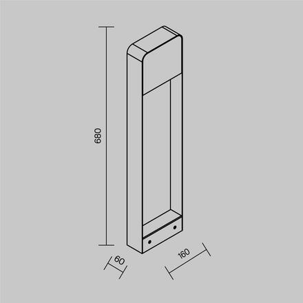 MAYTONI Venkovní svítidlo Porte 3000K 7W IP 54 O481FL-L7BWD3K