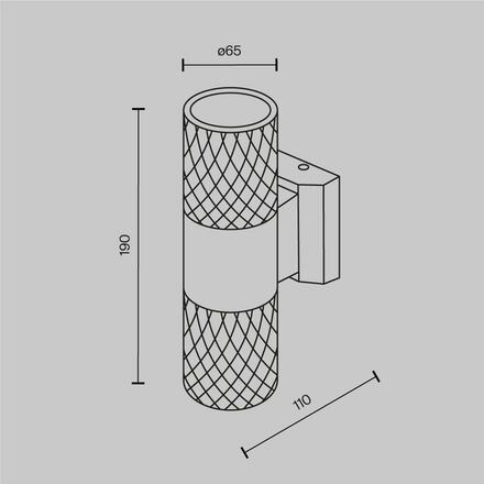 MAYTONI Nástěnné svítidlo Bowery GU10x2 50W IP 54 O583WL-02B