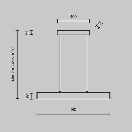 MAYTONI závěsné svítidlo Step P010PL-L23B