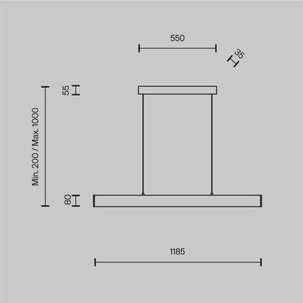 MAYTONI závěsné svítidlo Step P010PL-L30B