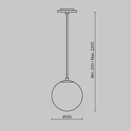 MAYTONI Závěsné svítidlo  P039PL-5W3K-10INS-B