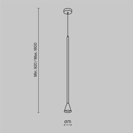 MAYTONI Závěsné svítidlo Arrow P064PL-01W