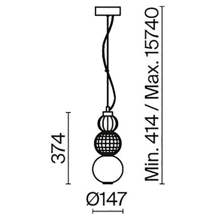 MAYTONI Závěsné svítidlo Collar P069PL-L16G3K