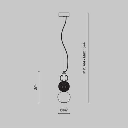 MAYTONI Závěsné svítidlo Collar P069PL-L16G3K