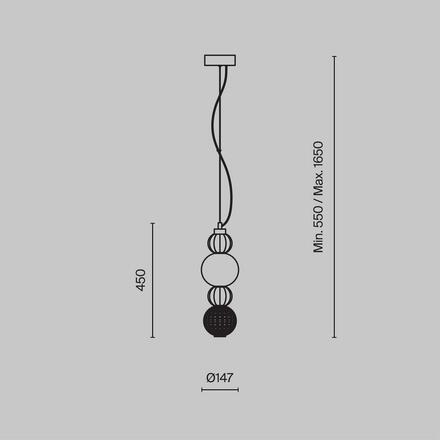 MAYTONI Závěsné svítidlo Collar P069PL-L17CH3K