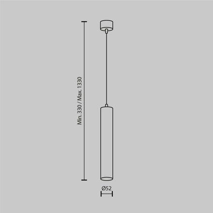 MAYTONI Závěsné svítidlo FOCUS LED 12W 40d P072PL-L12W3K-BS