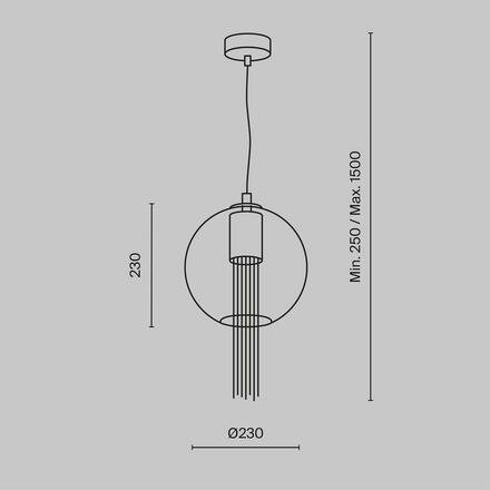 MAYTONI Závěsné svítidlo Flusso P095PL-01BZ1