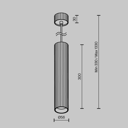 MAYTONI Závěsné svítidlo Calipso GU10x1 10W P106PL-01-GU10-B