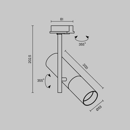 MAYTONI Kolejnicový systém Track lamps TR005-1-GU10-B