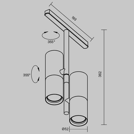 MAYTONI Kolejnicový systém Elti Duo Magnetic track system Exility 3000K 24W 36d TR005-2-2X12W3K-B