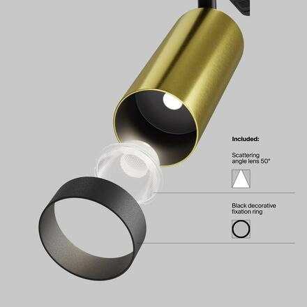 MAYTONI svítidlo pro kolejnicový systém Focus LED Single phase track system UNITY 3000K 12W 50d TR021-1-12W3K-W-BBS