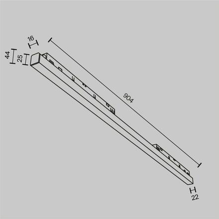 MAYTONI Svítidlo do kolejnice Basis Magnetic track system Exility 2700K 30W 120d TR030-4-30WTW-DD2-B
