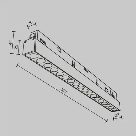 MAYTONI Svítidlo do kolejnice Points Magnetic track system Exility 2700K 18W 36d TR031-2-18W2.7K-B