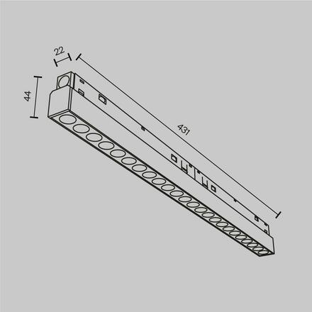 MAYTONI svítidlo pro kolejnicový systém Points Magnetic track system Exility 24W 36d TR031-4-24WTW-DD-B