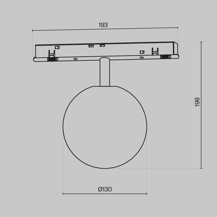 MAYTONI Kolejnicový systém Luna Magnetic track system Exility 6W 360d TR038-4-5WTW-DD-B