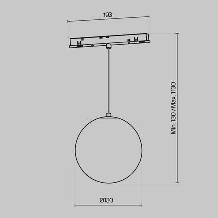 MAYTONI Závěsné svítidlo do lišty Luna Magnetic track system Exility 3000K 5W 360d TR039-2-5W3K-1