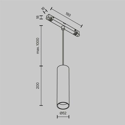 MAYTONI Závěsné svítidlo do lišty Focus LED Magnetic track system Exility 3000K 12W 36d TR041-2-12W3K-W