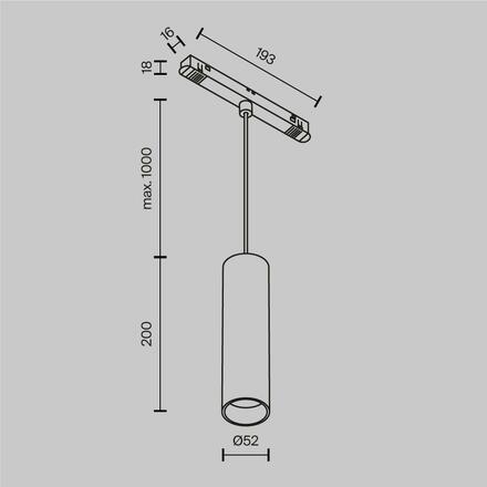 MAYTONI Závěsné svítidlo do lišty Focus LED Magnetic track system Exility 4000K 12W 36d TR041-2-12W4K-W