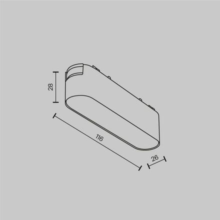 MAYTONI Kolejnicový systém Basis Radity Magnetic track 3000K 6W 120d TR080-1-6W3K-W