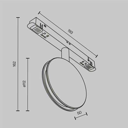MAYTONI Svítidlo do kolejnice Outline Exility 3000K 6W 180d TR090-2-6W3K-B