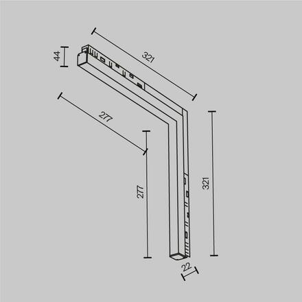 MAYTONI svítidlo pro  Kolejnicový systém Basis Magnetic track system Exility 3000K 24W 120d TR102-24W3K-W
