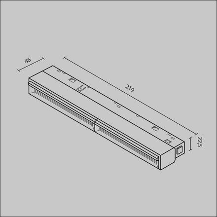 MAYTONI Kolejnicový systém Parete Magnetic track system Exility 3000K 12W 120d TR106-2-12W3K-B