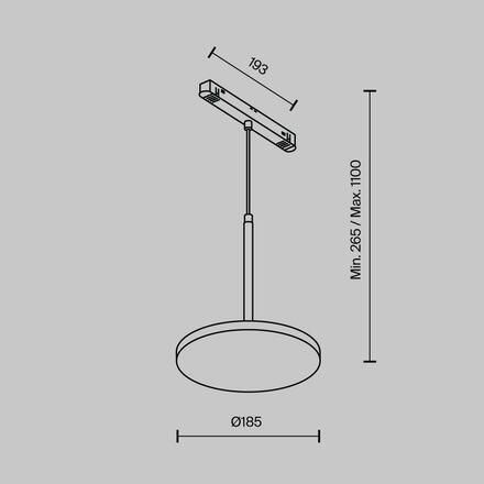 MAYTONI Svítidlo do kolejnice Plato Exility 3000K 15W 120d TR123-2-15W3K-B