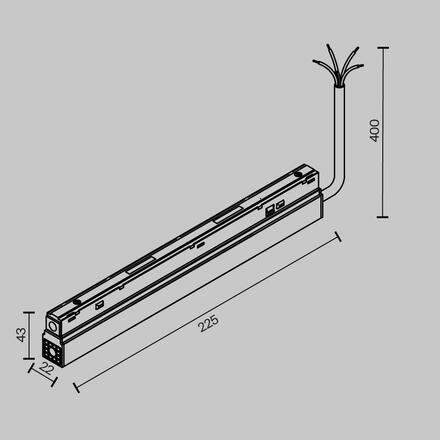 MAYTONI Vestavné napájení Exility 48V, 100W DALI TRA034DR-100W-DD-B-DE