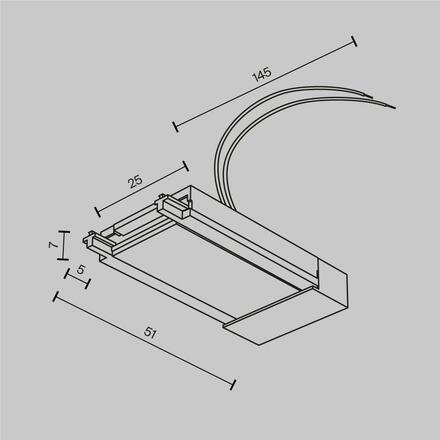 MAYTONI napájení - Příslušenství pro kolejnicový systém Radity Magnetic track bílá TRA084B-11W