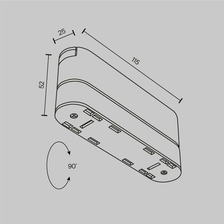 MAYTONI Příslušenství pro kolejnicový systém Radity Magnetic track bílá TRA084FC-11SW