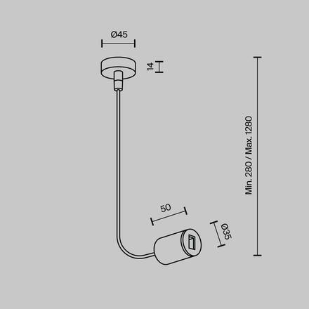 MAYTONI Napájení ze strany pro magnetickou lištu 24 V Flarity TRA154C-SB1-BS
