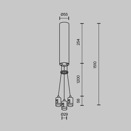 MAYTONI Závěsná sada se základnou pro trafo pro kruhovou magnetickou lištu 24 V Flarity TRA154SW-BB-R-B