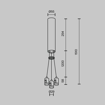MAYTONI Závěsná sada se základnou pro trafo pro kruhovou magnetickou lištu 24 V Flarity TRA154SW-BB-R-BS