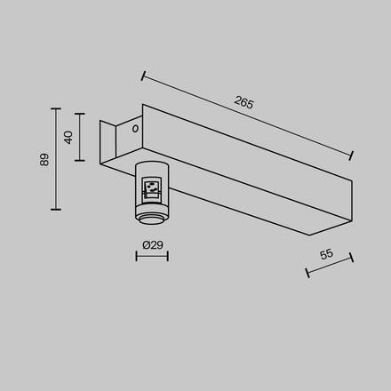 MAYTONI Upevnění na stěnu pro trafo s napájením pro magnetickou lištu 24 V Flarity TRA155CW-BB-B