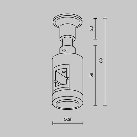 MAYTONI Upevnění na stěnu pro magnetickou lištu 24 V Flarity TRA155CW-S1-BS