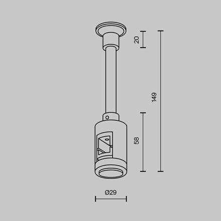 MAYTONI Upevnění na stěnu dlouhé pro magnetickou lištu 24 V Flarity TRA155CW-SL1-B