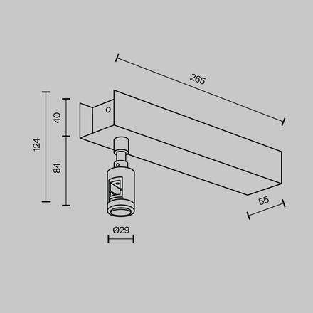 MAYTONI Upevnění ke stropu pro trafo s napájením krátké pro magnetickou lištu 24 V Flarity TRA156C-BB1-BS