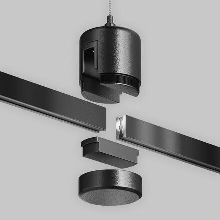 MAYTONI Lankový závěs s prodlužovací spojkou pro magnetickou lištu 24 V Flarity TRA157SW-IPC1-B