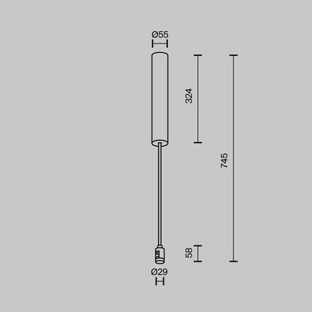 MAYTONI Upevnění ke stropu pro trafo s napájením dlouhé 385 mm pro magnetickou lištu 24 V Flarity TRA159C-BB1-B