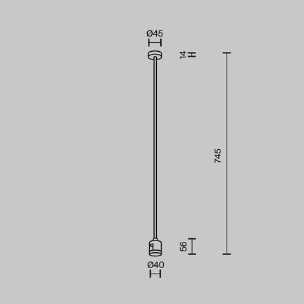 MAYTONI Upevnění ke stropu dlouhé 700 mm s prodlužovací spojkou pro magnetickou lištu 24 V Flarity TRA159C-IPC1-B