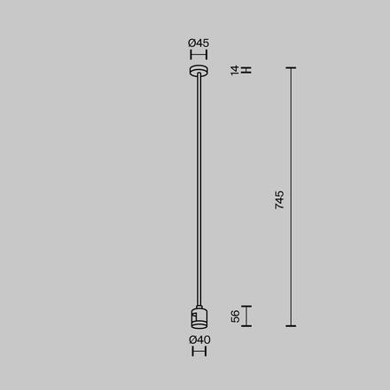 MAYTONI Upevnění ke stropu dlouhé 700 mm s prodlužovací spojkou pro magnetickou lištu 24 V, Flarity TRA159C-IPC1-BS