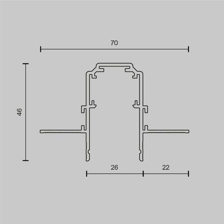 MAYTONI vestavná kolejnice Magnetic track system Exility 1000 bílá TRX034-421.12W