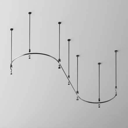 MAYTONI Polokruhová kolejnice pro magnetickou lištu 24 V 800 mm Flarity TRX154-SR-D800-B