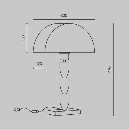 MAYTONI Stolní lampa Prima Z034TL-01BZ