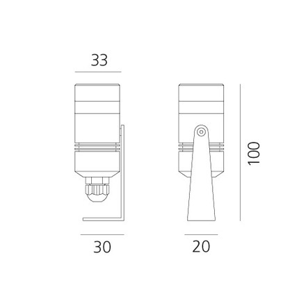 Artemide venkovní LED svítidlo Minispot 2 W 3000K 33x41°