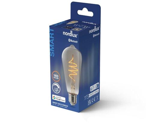 NORDLUX Smart E27 ST64 1800K LED žárovka kouřová 2280022747