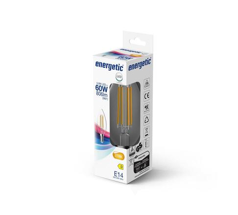 NORDLUX LED žárovka svíčka C35 E14 806lm C čirá 5283018721